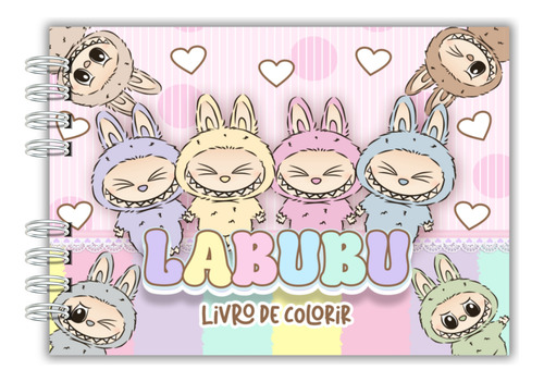 Livro De Colorir Labubu, Estilo Boobie Goods - 50 Pági