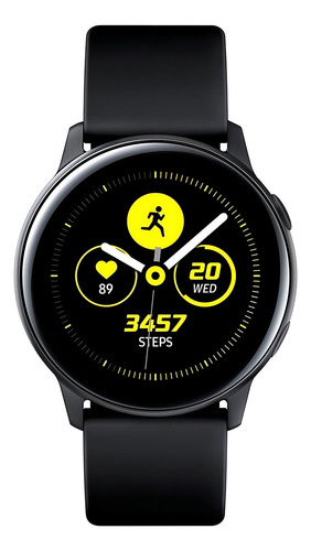 Samsung Galaxy Watch Active (Bluetooth) tela de 1.1" com pulseira de fluoroelastómero - cor preto - Excelente (Recondicionado)