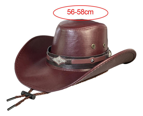 Sombrero De Vaquero Con Correa Ajustable Para La Barbilla,