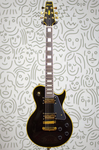 Guitarra Aria Pro Ii Pe-350cst Les Paul Aged Cherry Black Captadores Em Alnico V Com Bag E Palheta Groover