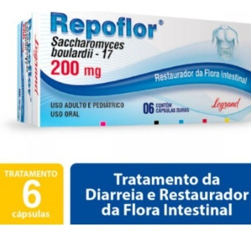 Repoflor Restaurador Flora Intestinal 200mg 06 Caps