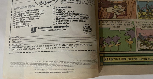 Bip Bip El Correcaminos Nº 3 42, Historietas, 1981 Cr02 (Usado)