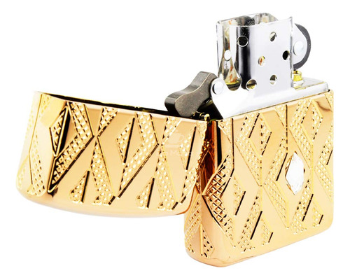 Isqueiro Zippo Geometric Diamond Pattern Design 49702