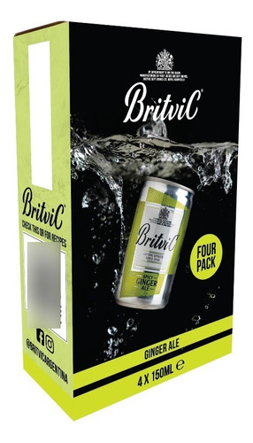 Ginger Ale Britvic Pack 4 Latas X 150ml