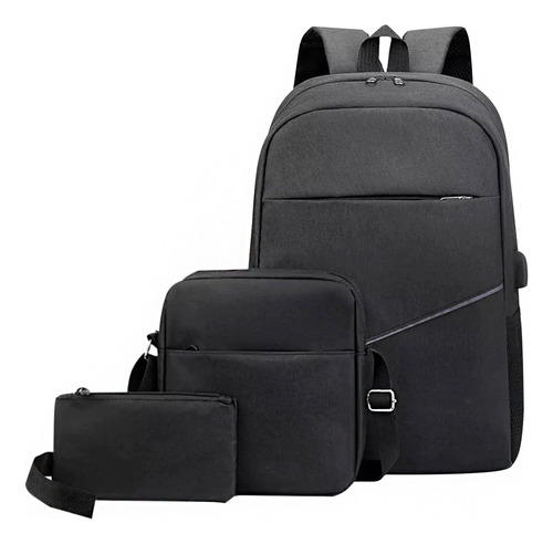 Mochila Notebook Laptop 3 En 1 Morral Neceser Usb Calidad Ax