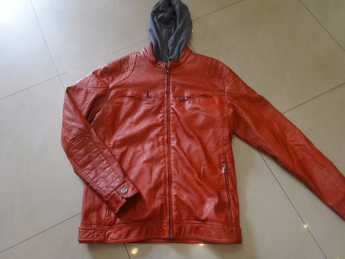 Campera Cuero Stone Roja