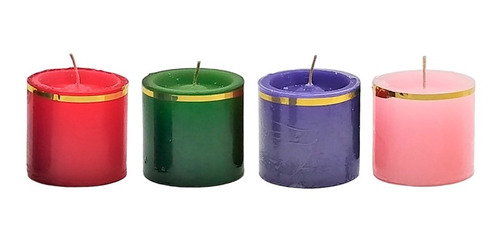 Juego De Velas O Veloncitos Corona De Adviento X4 Unid Ref04