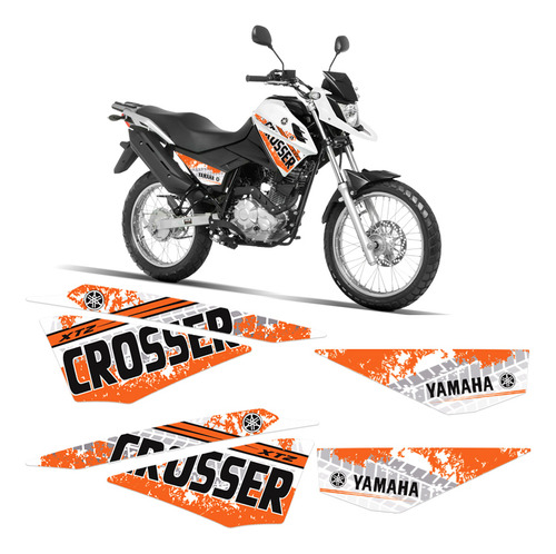 Adesivo Moto Yamaha Crosser Xtz 150 2014/21 Laranja Genérico