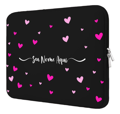 Capa Case Pasta Notebook Macbook Personalizada Com  Corações