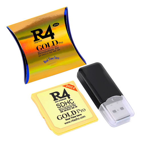 Cartão R4 Gold Pro Para Nintendo 3ds 2ds Ds Adaptador Usb
