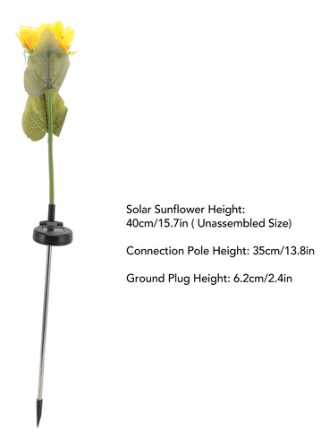 Luces Solares Con Forma De Girasol, 2 Unidades, Ip65, Imperm