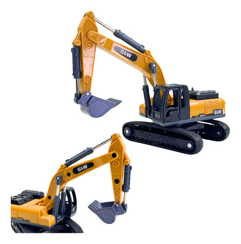 Miniatura Trator Escaveira E Guindaste Modelo Premium