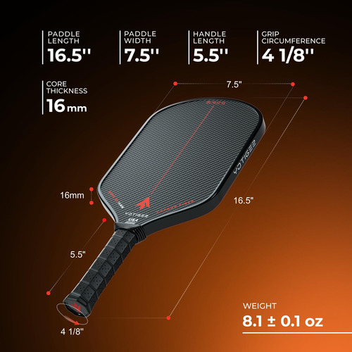 Yotiger Paleta De Pickleball De Carbono 3k T700 Mmg