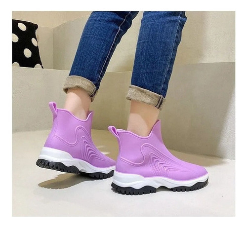 Botas De Lluvia De Moda, Zapatos De Cocina Botines Mujer