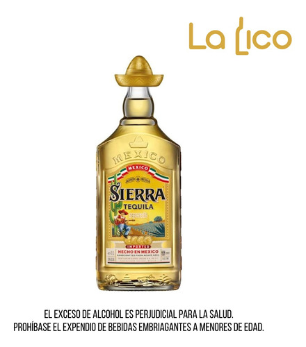 Tequila Reposado Sierra 750ml - mL a $127