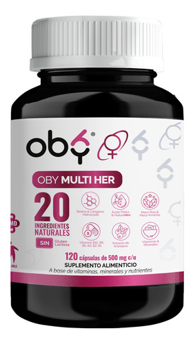 Multivitaminico Mujer 120 Capsulas Vitaminas Mujer Oby 4m