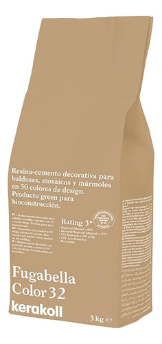 Pastina Kerakoll Color Marrón Claro 32 Presentación 3 Kg