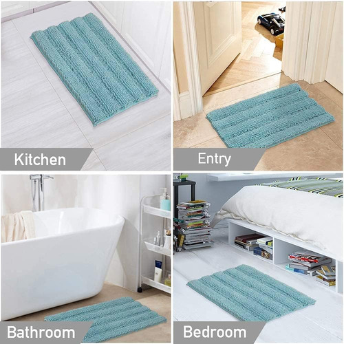 Juego De Alfombras De Baño De Chenilla Antideslizantes Para