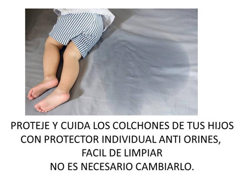 Imagen 3 de 6 de Protector Colchón Matrimonial Anti Orines Unisex Impermeable