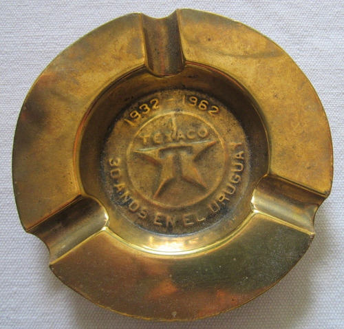 Antiguo Adorno De Bronce De La Petrolera Texaco