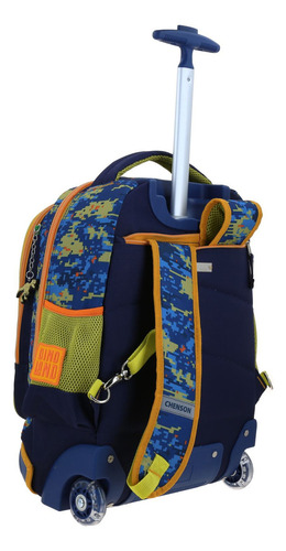 Mochila Grande Con Ruedas Y Luces Led Chenson Dinosaurio T-rex Korav