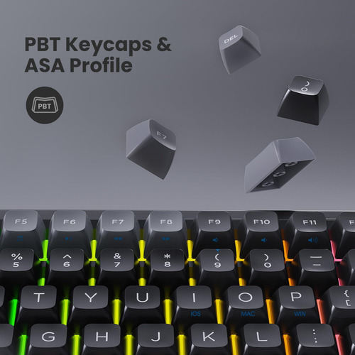 Royalaxe L98 Teclado Mecánico Inalámbrico Con Lcd Tft De 1.1
