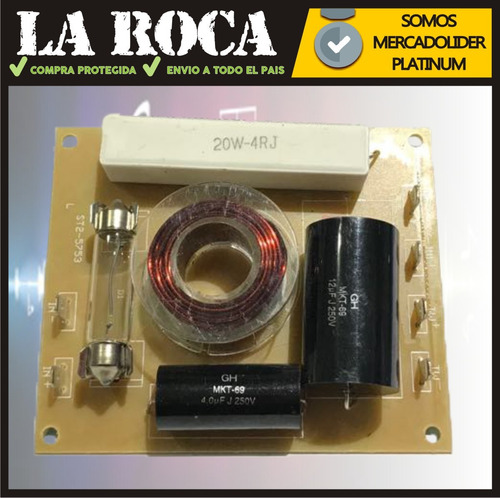 Imagen 4 de 10 de Divisor De Frecuencia 2 Vias 200w Crossover La Roca Envios
