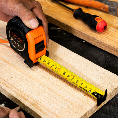 Flexómetro Gripper Contra Impact. 8m Cinta 25mm Truper 14579