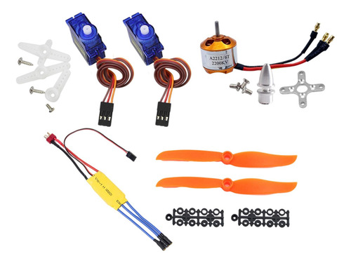 Motor 2200kv + 30a Esc + 9g Servo + 8060 Hélice Para