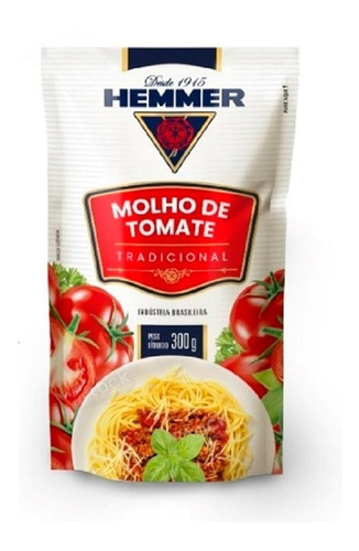 Molho De Tomate Tradicional Hemmer Sachê 300g Embalagem Com