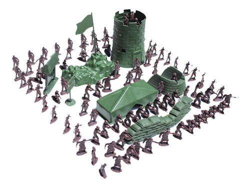 Para 100 Piezas Juegos Militares Combate Ejército Soldado