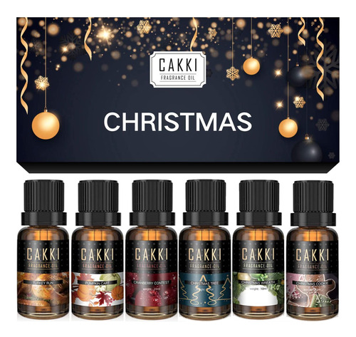 Cakki - Juego De Regalo De Aceites Esenciales De Navidad, P.