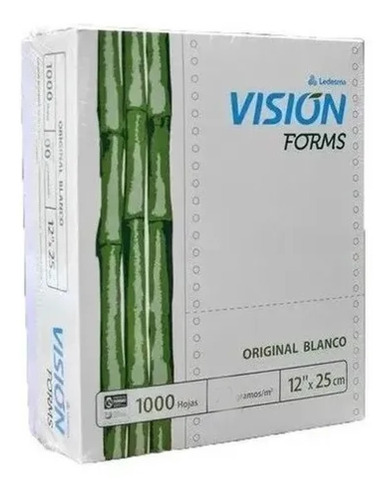 Formulario Continuo Ledesma Vision 12x25 Original  Blanco