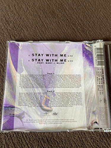 Cd Single Sam Smith Stay With Me Europeu (Usado)
