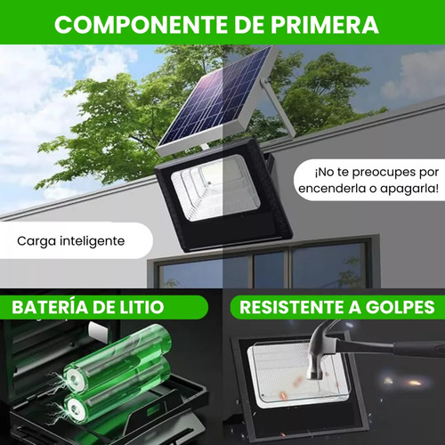 2 Pack Reflector Luz Led Solar 25w Ip67 Exteriores