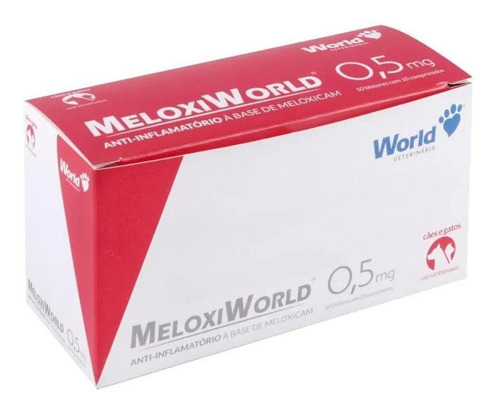 Meloxiworld 0,5mg Cães E Gatos Com 100 Comprimidos