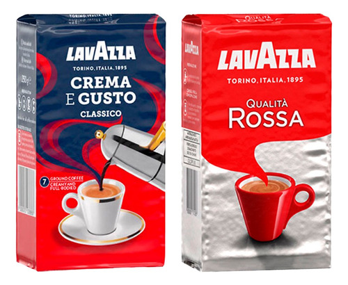  Café Molido Lavazza Qualita Rossa Y Crema E Gusto 500gr