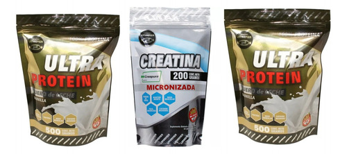 Ultra Proteina Alta Calidad + Creatina Creapure Sin Tacc X3