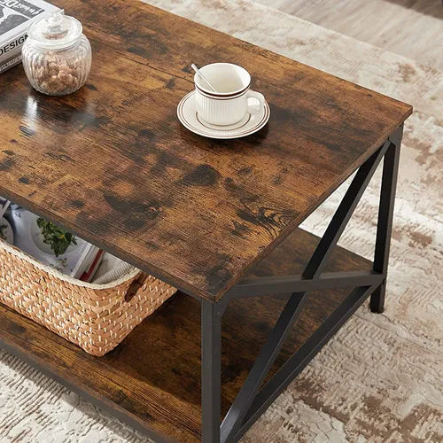 Mesa De Centro Vasagle, Mesa De Cóctel Con Estante De Almace