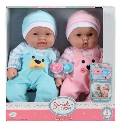 Muñecas Bebe Morochos Cuerpo Suave Set 6 Piezas 