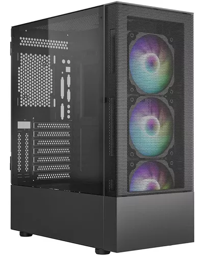 Vetroo A03 ATX Mid-Tower PC Gaming Case, Pre-Installed 3pcs ARGB