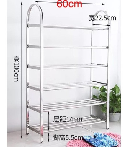 Imagem 3 de 6 de Sapateira Inox Organizadora Vertical De Sapatos 100cm Grande