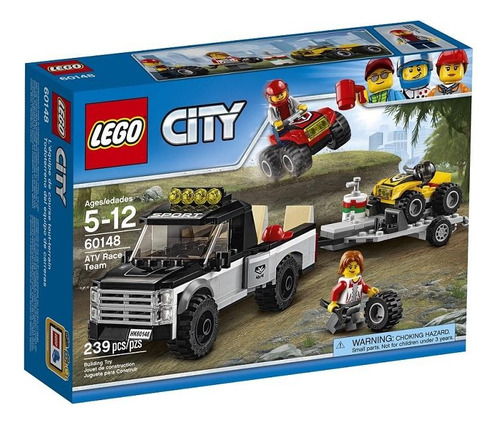 Juguete Lego City Todo Terreno Pick Up Moto 60148 239 Pza