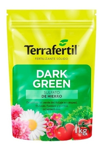 Dark Green Sulfato De Hierro Terrafertil 1kg Grow