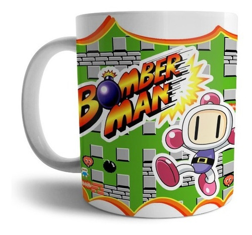 Taza De Café Gamer Retro Bomber Man 325ml