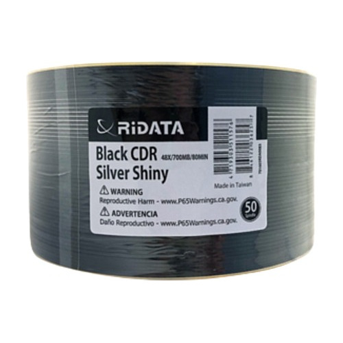 Cd-r Ridata Black Silver Shiny 50 Piezas Incluye Envio