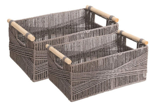 Hh Canasta De Papel Higiénico, Cesta De Cuerda De Papel Con