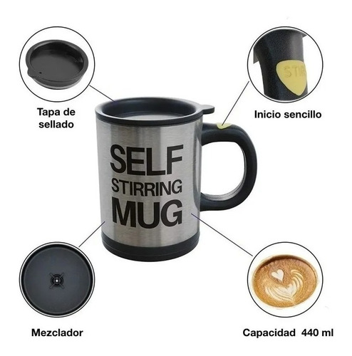 Pocillo Mug Mezclador - Vaso Batidor-taza Portátil-agitador