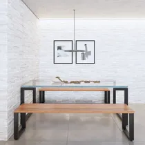 Comprar Banco Madeira Maciça Refeitorio Estilo Industrial 1,60 Mts