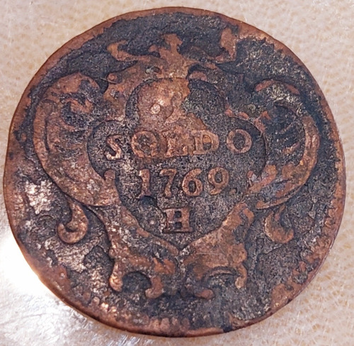 Moneda Un 1 Soldo 1769 Reino Gorizia Y Gradisca Regno Cobre